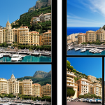 Here are two image prompts based on the provided text about Monaco: